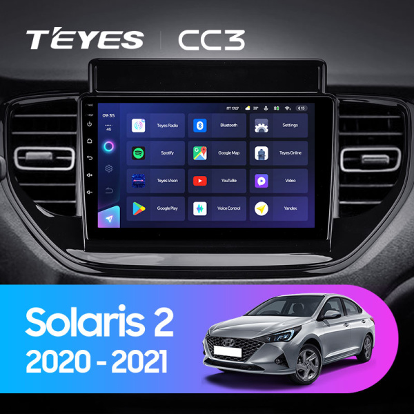 Штатная магнитола Teyes CC3L 4+32G для Solaris 2 2020-2021