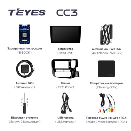 Штатная магнитола Teyes CC3L 3+32G  для Outlander 2012-2018 ТИП-B