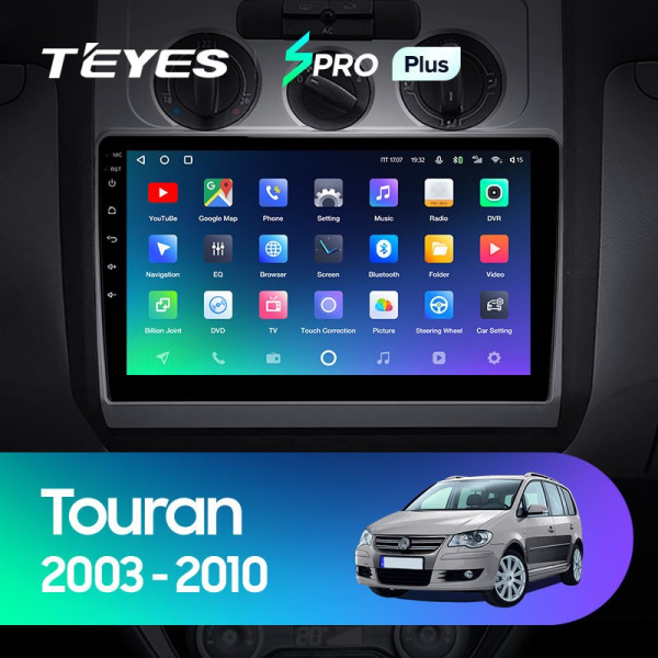 Штатная магнитола Teyes SPRO Plus 6/128 Volkswagen Touran 1 (2003-2010) Тип-B