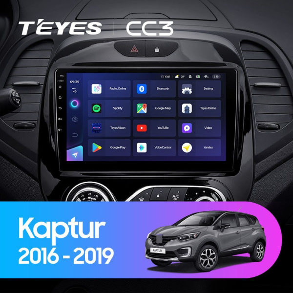 Штатная магнитола Teyes CC3 3/32 Renault Kaptur (2016-2019) Тип-B