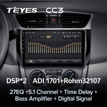 Штатная магнитола Teyes CC3 4/64 Nissan Sentra B17 (2012-2017)
