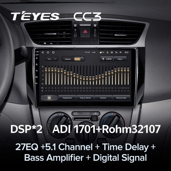 Штатная магнитола Teyes CC3 4/64 Nissan Sentra B17 (2012-2017)