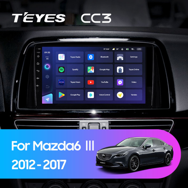 Штатная магнитола Teyes CC3L 3+32G  для Mazda6 2012-2017 ТИП-B
