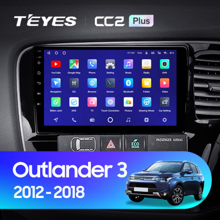 Штатная магнитола Teyes CC2 3+32G  для Outlander 2012-2018 ТИП-A