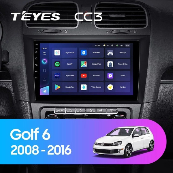 Штатная магнитола Teyes CC3 360 6/128 Volkswagen Golf 6 (2008-2016)