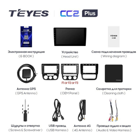 Штатная магнитола Teyes CC2 Plus 3/32 Volkswagen Jetta 5 (2005-2010)