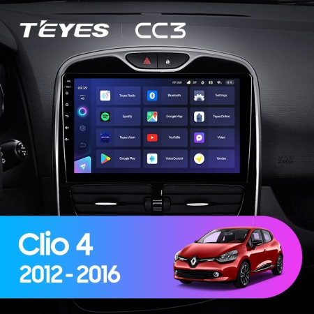 Штатная магнитола Teyes CC3 360 6/128 Renault Clio 4 BH98 KH98 (2012-2015)