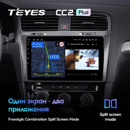 Штатная магнитола Teyes CC2 Plus 6/128 Volkswagen Golf 7 MK7 (2014-2018)