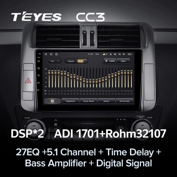 Штатная магнитола Teyes CC3 4/64 Toyota Land Cruiser Prado 150 (2009-2013)