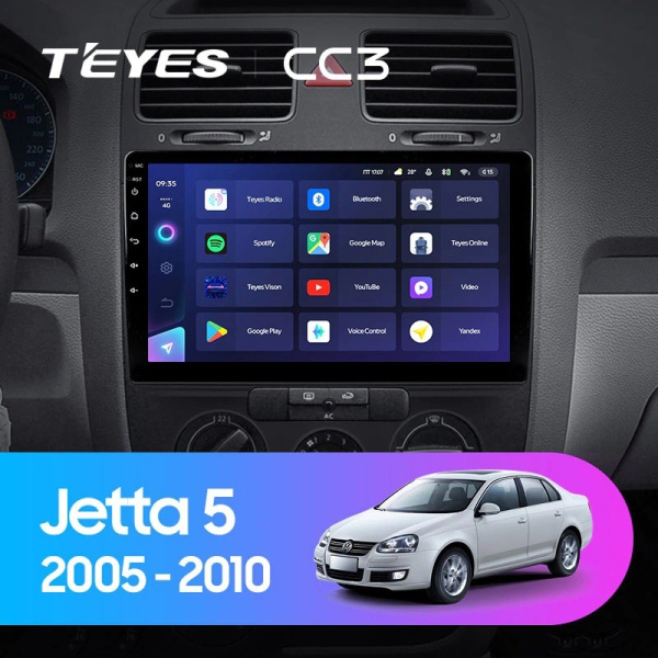 Штатная магнитола Teyes CC3 4/64 Volkswagen Jetta 5 (2005-2010)