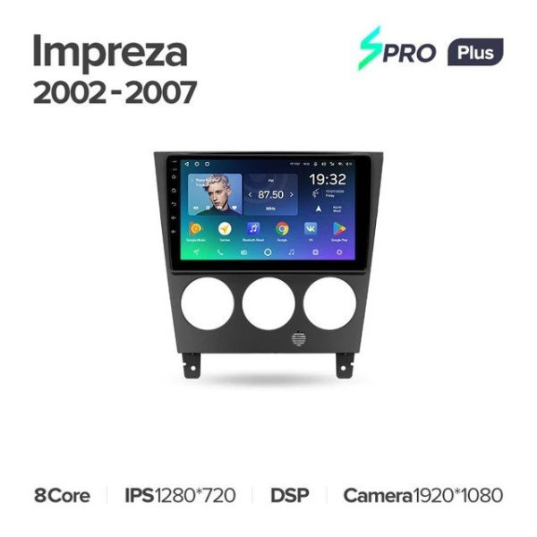 Штатная магнитола Teyes SPRO Plus 4/64 Subaru Impreza GD GG 2002-2007