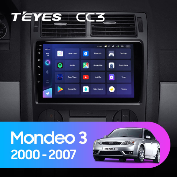 Штатная магнитола Teyes CC3L 4+32G для Mondeo 2000-2007
