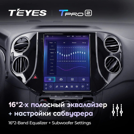 Штатная магнитола Tesla style Teyes TPRO 2 Volkswagen Tiguan 1 NF 2007-2016