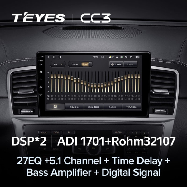 Штатная магнитола Teyes CC3 4/64 Mercedes-Benz ML-Class W166 (2011-2015)