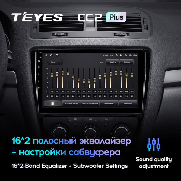 Штатная магнитола Teyes CC2 Plus 6/128 Skoda Octavia 2 A5 (2008-2013)
