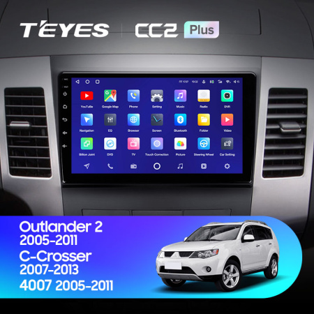 Штатная магнитола Teyes CC2 4+32G  для Outlander 2005-2011 ТИП-A