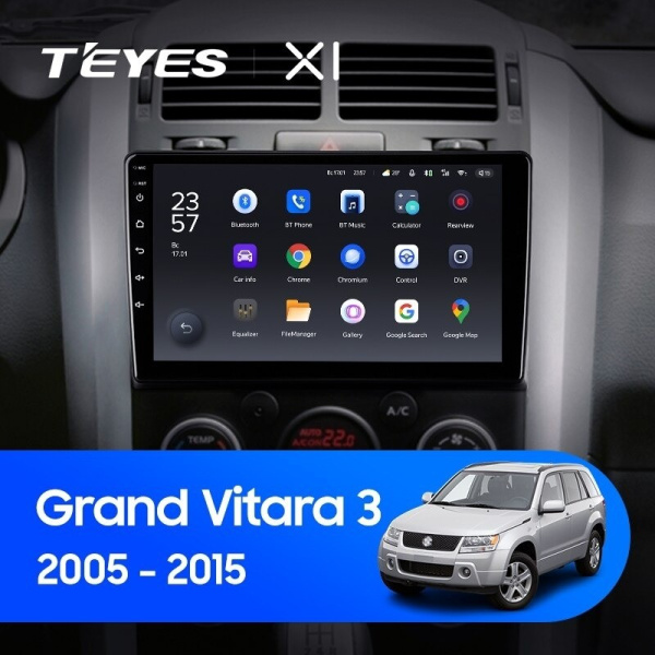 Штатная рамка (без дисплея) Teyes для  Suzuki Grand Vitara 3  (0 Din)  2005-2015	 (Для экрана 9")