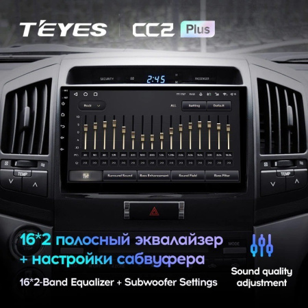 Штатная магнитола Teyes CC2 Plus 6/128 Toyota Land Cruiser 11 200 (2007-2015)