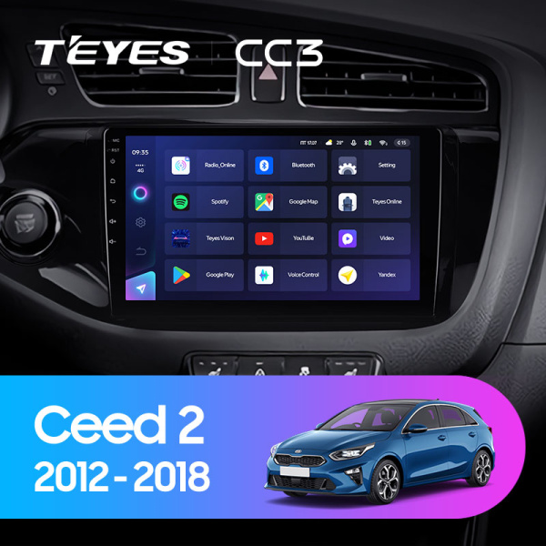 Штатная магнитола Teyes CC3L 4+32G для Kia CEED 2 2012-2018