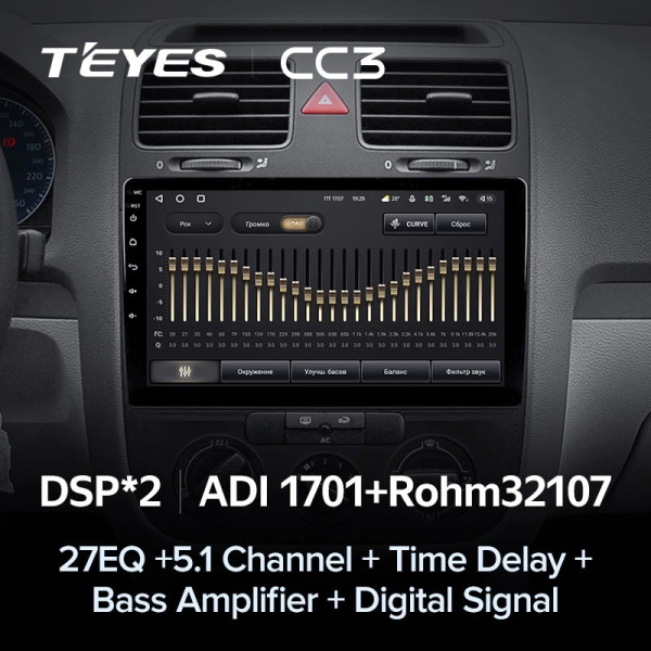 Штатная магнитола Teyes CC3 4/64 Volkswagen Jetta 5 (2005-2010)