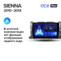 Штатная магнитола Teyes CC2 Plus 3/32 Toyota Sienna 3 XL30 (2010-2014)