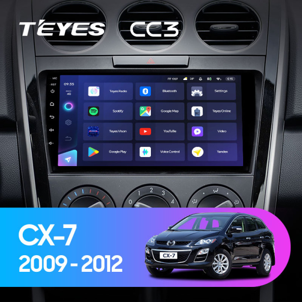 Штатная магнитола Teyes CC3L 4+32G для CX-7 2007-2015