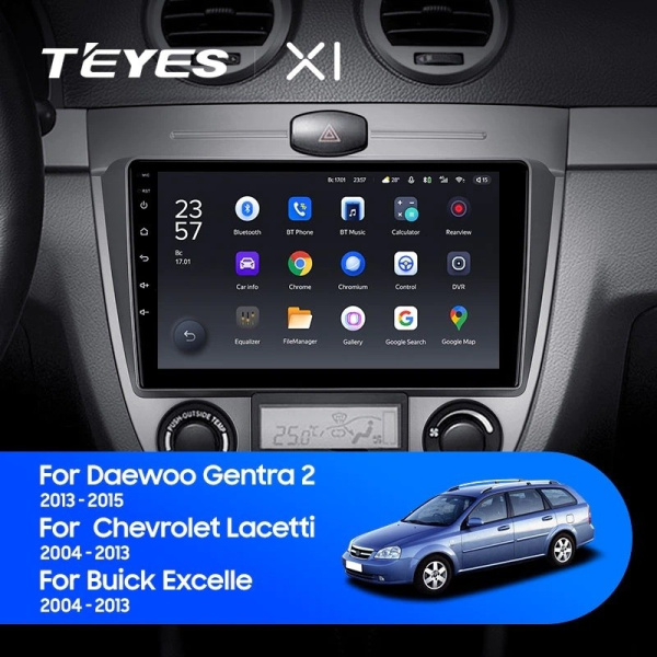 Штатная магнитола Teyes X1 4G 2/32 Chevrolet Lacetti J200 (2004-2013) Тип-B