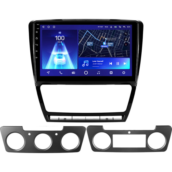 Штатная рамка (без дисплея) Teyes для  Skoda Octavia 2 A5  (black)  2008-2013 (Для экрана 10.2")