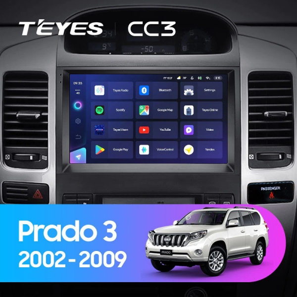 Штатная магнитола Teyes CC3 4/64 Toyota Land Cruiser Prado 120 (2002-2009)