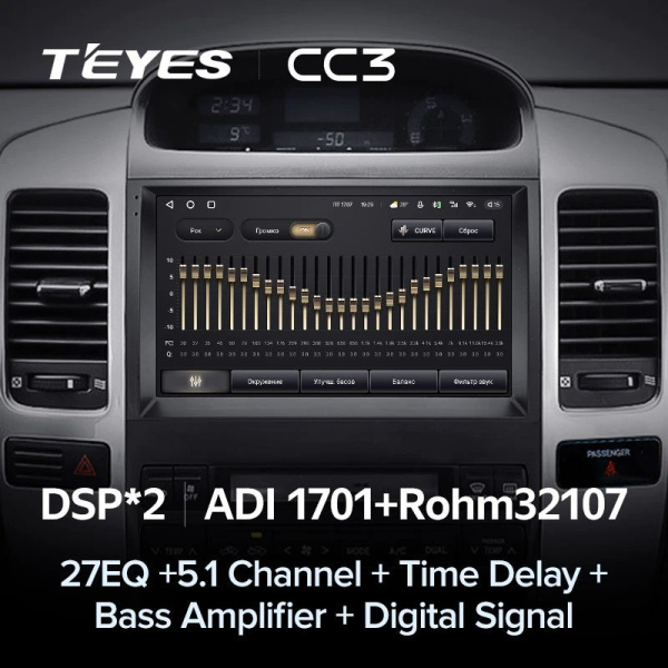 Штатная магнитола Teyes CC3 3/32 Toyota Land Cruiser Prado 120 (2002-2009)