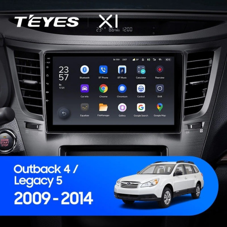 Штатная рамка (без дисплея) Teyes для  Subaru Outback 4 Legacy 5 2009-2014 (Для экрана 9")