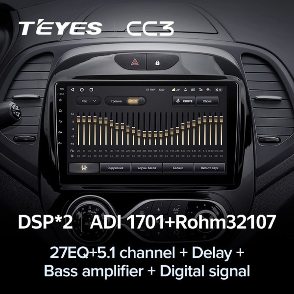 Штатная магнитола Teyes CC3 4/64 Renault Kaptur (2016-2019) Тип-B