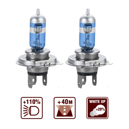 Лампа галоген AVS H4 12V60/55W SIRIUS/NIGHT WAY/ PB 2шт (комплект)