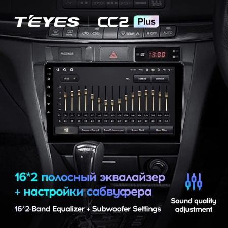 Штатная магнитола Teyes CC2 Plus 6/128 Toyota Mark II 9 X100 (2000-2007)