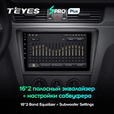 Штатная магнитола Teyes SPRO Plus 4/64 Skoda Rapid NH3 NH1 (2012-2020)