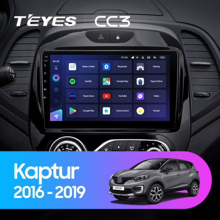 Штатная магнитола Teyes CC3 6/128 Renault Kaptur (2016-2019) Тип-B