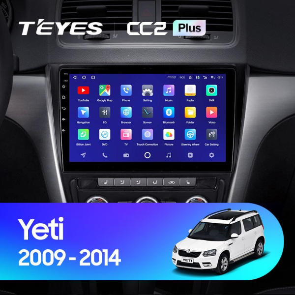 Штатная магнитола Teyes CC2 Plus 6/128 Skoda Yeti 5L (2009-2014)