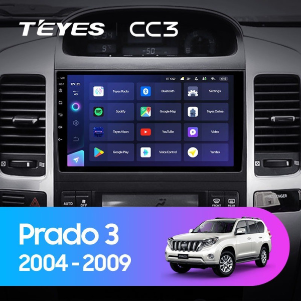 Штатная магнитола Teyes CC3 3/32 Toyota Land Cruiser Prado J120 (2004-2009)