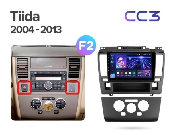 Штатная магнитола Teyes CC3 4/64 Nissan Tiida C11 (2004-2013) Тип-В