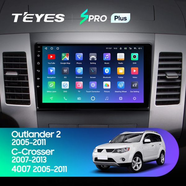 Штатная магнитола Teyes SPRO 4+32G  для Outlander 2005-2011 ТИП-B