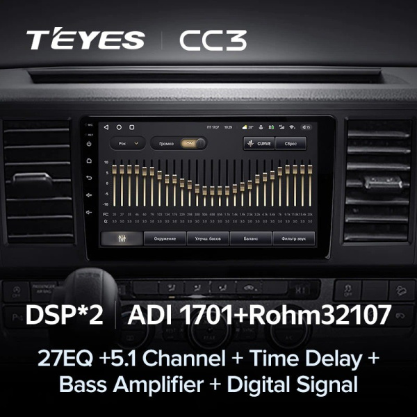 Штатная магнитола Teyes CC3 4/64 Volkswagen Caravelle T6 (2015-2020)