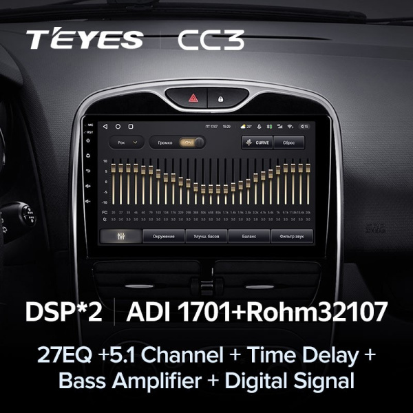 Штатная магнитола Teyes CC3 3/32 Renault Clio 4 BH98 KH98 (2012-2015)