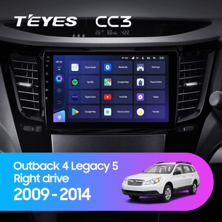 Штатная магнитола Teyes CC3 6/128 Subaru Outback 4 (2009-2014)