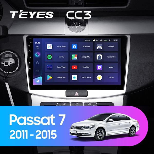 Штатная магнитола Teyes CC3 3/32 Volkswagen Passat 7 B7 (2010-2015)