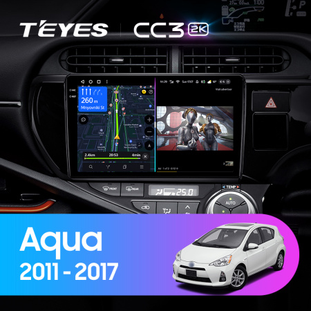 Штатная магнитола Teyes CC3-2K-360 128G для Aqua 2011-2017