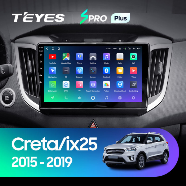 Штатная магнитола Teyes SPRO 4+32G для Hyundai Creta iX25 2015-2019