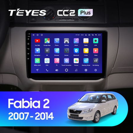 Штатная магнитола Teyes CC2 Plus 6/128 Skoda Fabia 2 (2007-2014)