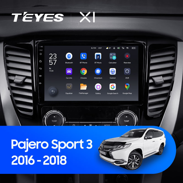Штатная магнитола Teyes X1 4G 2+32G для Pajero Sport3 2016-2018