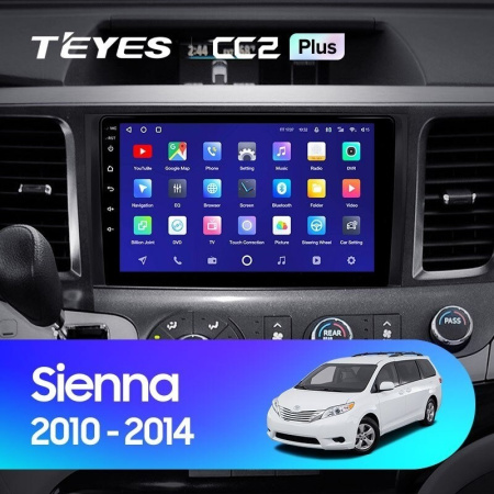 Штатная магнитола Teyes CC2 Plus 6/128 Toyota Sienna 3 XL30 (2010-2014)